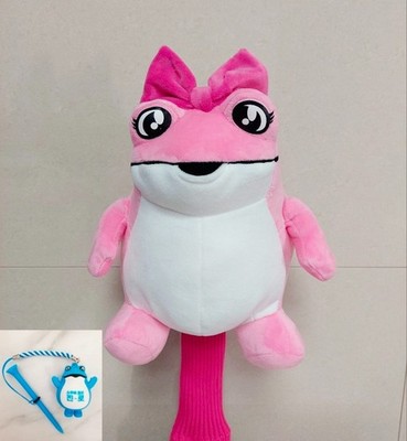 Hite Jinro Soju Pink Frog Toad Doll Golf Driver Cover Korean PE 18x24x17cm