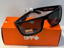 New SPY ROCKY SOSI Sunglasses Gloss Black Frame Happy Gray Green Polarized Lens