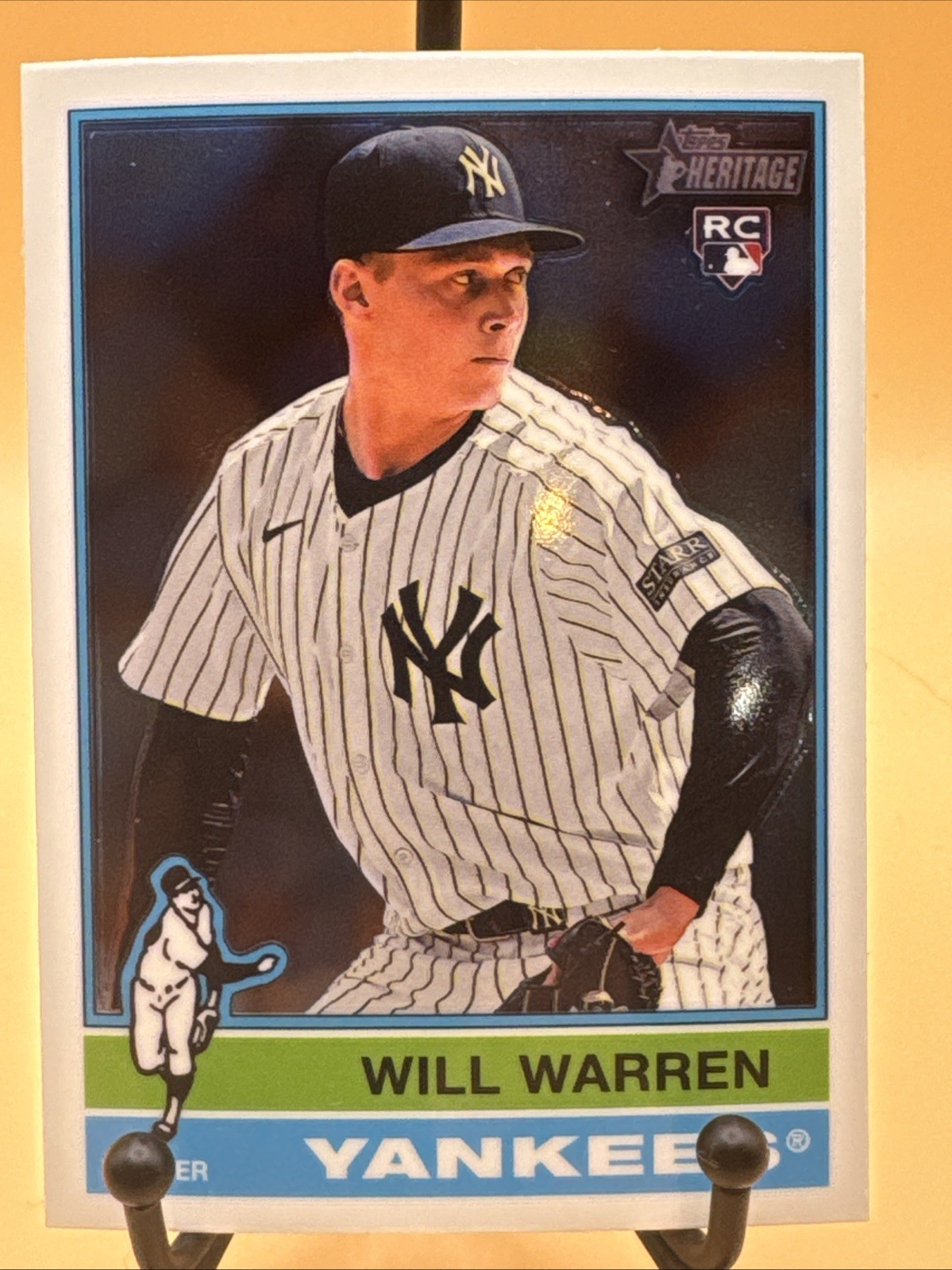 2025 Topps Heritage Chrome Will Warren #281 New York Yankees Rookie RC