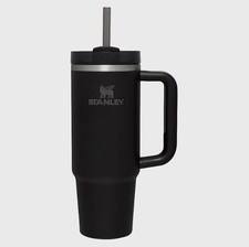 Stanley Quencher H2.0 FlowState 40oz Black Tumbler w/ Handle, Lid & Straw