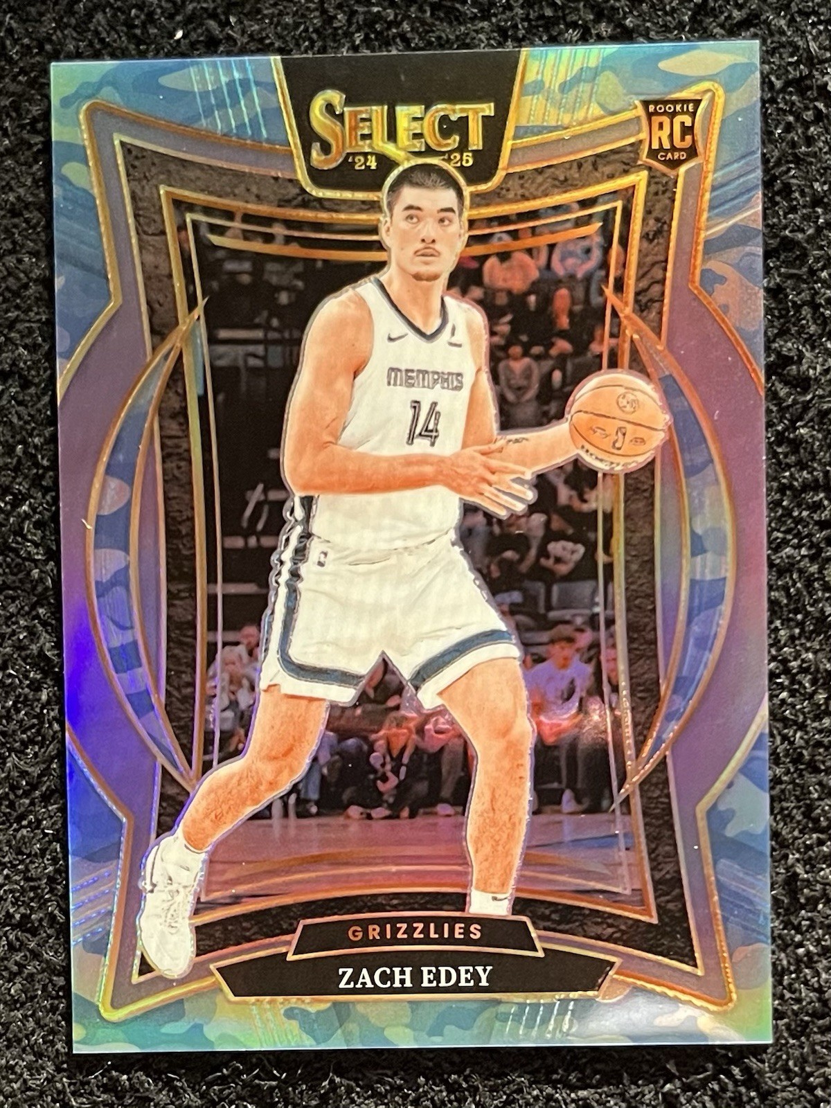 2024-25 Panini Select Zach Edey RC BLUE CAMO #98 /99 ROOKIE Grizzlies