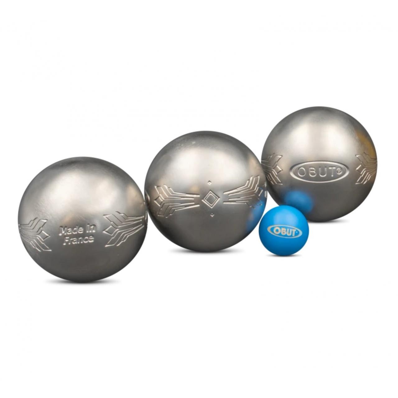 Boules de pétanque Obut Loisir cheyenne 73 mm jeu de 3 boules inox