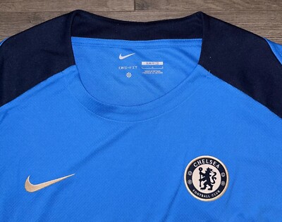 Nike Chelsea FC Dri Fit Strike Men Size Large L Slim Fit Blue