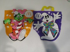 1990s McDonalds Vinyl Halloween Trick-o-Treat Bags-Set of 2-Vintage
