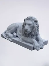 Recumbent Lion 3d Statue, Lion Statue, , Mythical Lion Statue