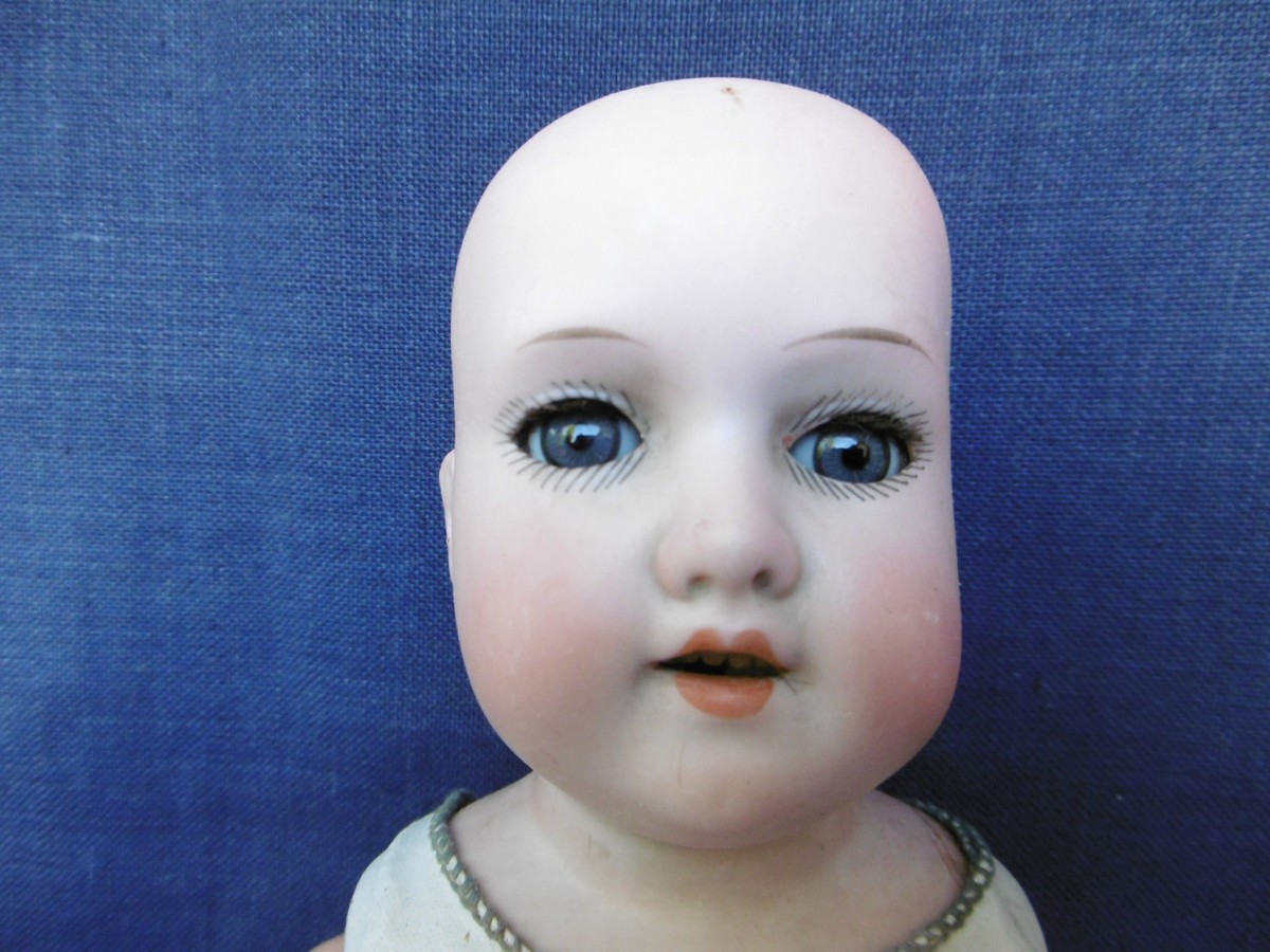 Poupée Ancienne Armand Marseille 370 – Tête Biscuit, Corps Peau, 48 Cm