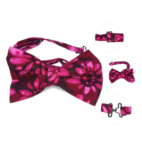 Men's Ankara Bow Tie, African Print Pretied Adjustable Fashion Bow Tie. - Picture 7 of 7