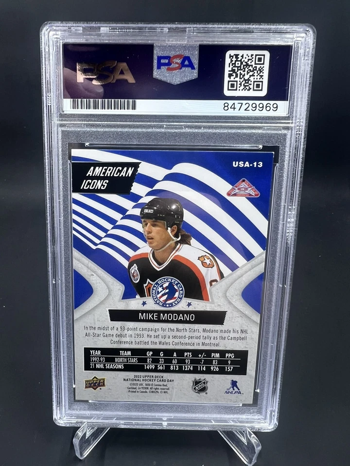 Mike Modano Signed 2022 Upper Deck National IP Auto PSA/DNA Dallas Stars Auto 10 - Image 2 of 2