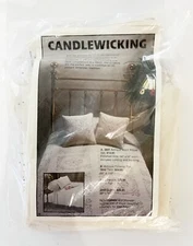 NEW~Vintage ARTCRAFT CONCEPTS Candlewicking Kit for Antique Motif Pillows #3841