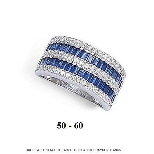 Alliance saphir et diamant cz argent 925 Dolly-Bijoux le cadeau d'anniversaire idéal