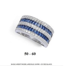 Lot De 4 Bagues Fantaisie Neuves En Métal Blanc Et Strass - Taille 54 - Sans Emballage