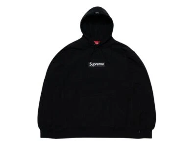 Sweat à capuche Supreme Box Logo noir (21FW) - Photo 1/3