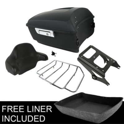 Matte Black King Trunk Rack Fit For Harley Street Road Glide 09-13