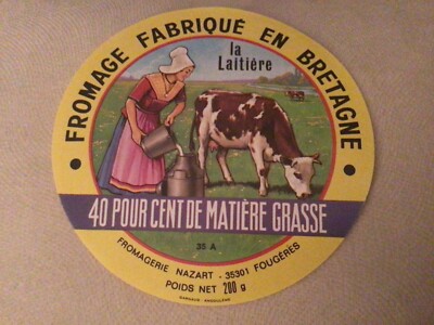 New Camembert La Laitière cheese label