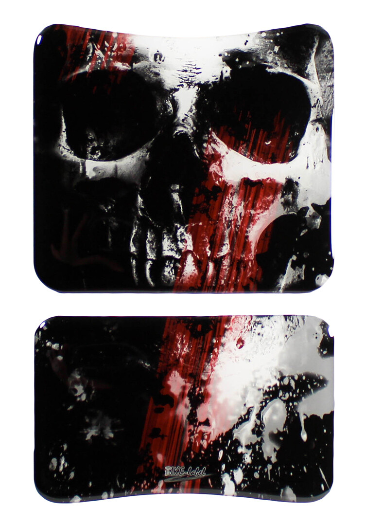 Motorcycle tank pad 3D gel sticker skeleton skull paint protection film: shap...