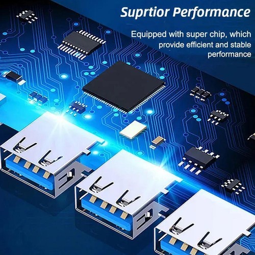 `USB C HUB 3.0 2.0 Type C 4-Port Multi-Splitter Adapter Laptop> F H4T8 P1W5 - Afbeelding 12 van 14