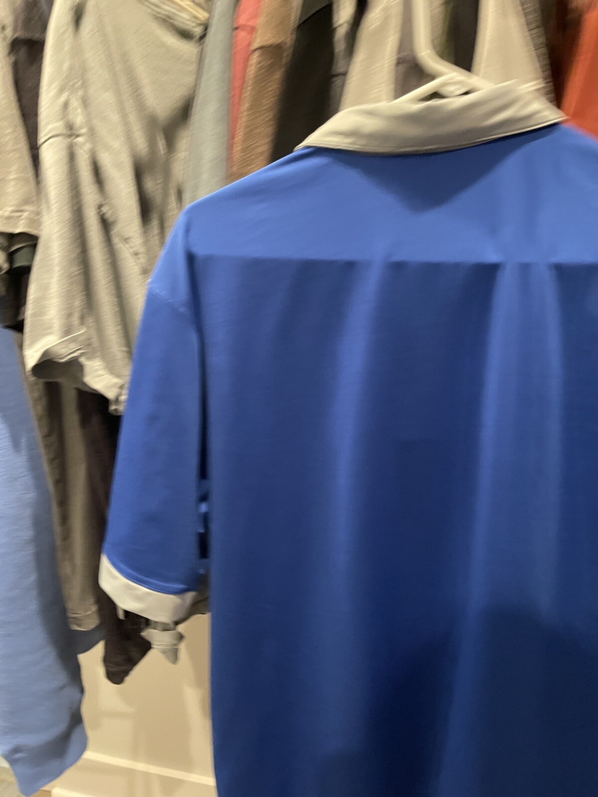 Nike Golf Polo Large Blue Dri Fit Men