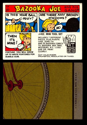 Bazooka Joe and His Gang 1970er Jahre Topps Vintage Sammelkarten Sie wählen Singles - Bild 2 von 57
