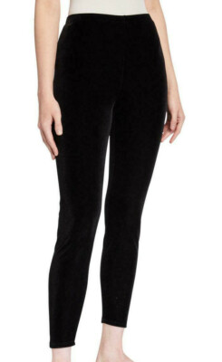 Women's “EILEEN FISHER” Black Velvet Leggings in Petite sizes New