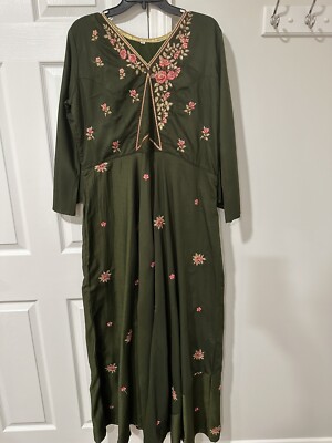 Indian Beautiful Embroidered Maxi Size L Bust 44 | eBay Indian Beautiful Embroidered Maxi Size L Bust 44 | eBay