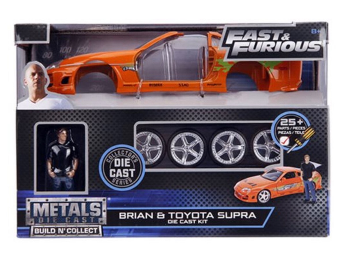 DIE.CAST.MINIATURE9個 Toyota Supra w/Brian Figure , Buildable Model Kit, Fast