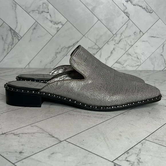 Nuevo con etiquetas Zapato Adrianna Papell Mujer Pam Acero Galápagos Sin Cordones Cuero Talla 11M Foto 3 de 4