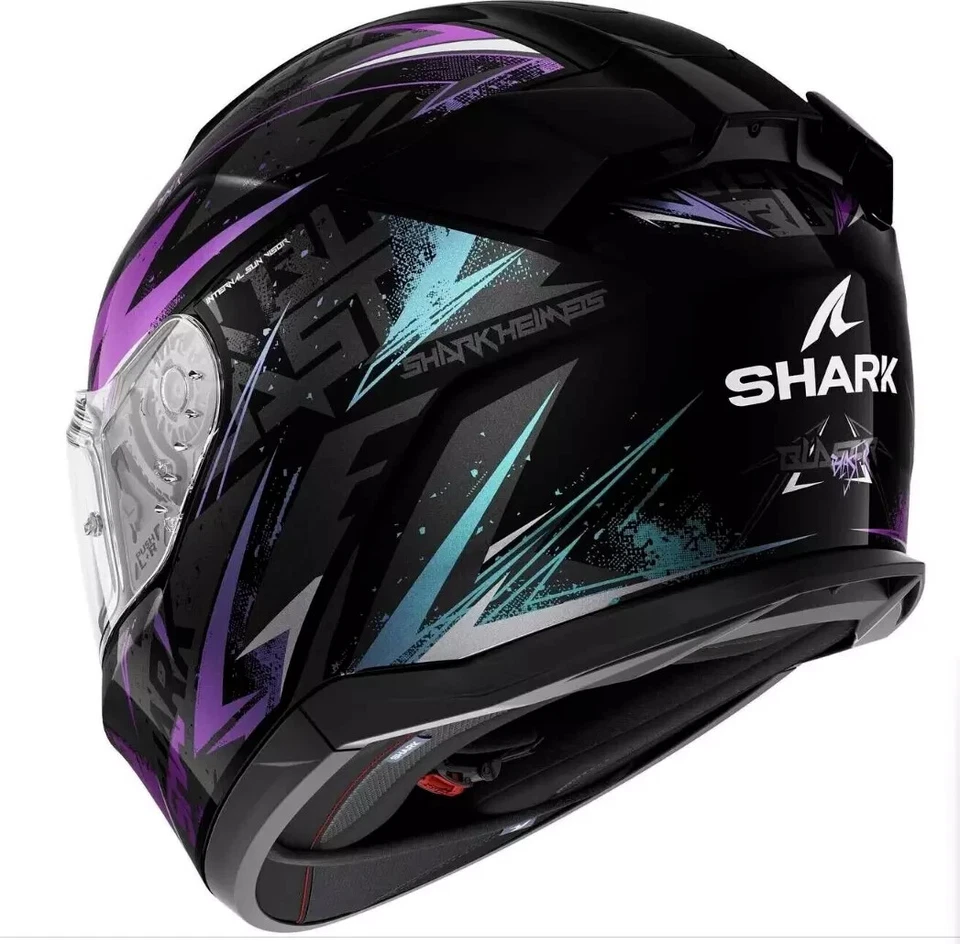 ✅ [NUEVO] Casco Integral Moto Shark D-skwal 3 Blast-r L, Unisex Adulto KGX - Imagen 2 de 4