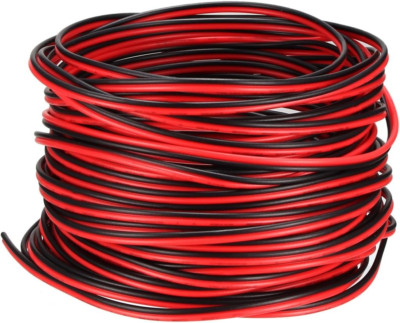 Red Black Wire 2pin Extension Cable Cord 26 AWG Parallel Wire Tin Plated Copper 