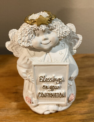 ABBEY PRESS ANGEL FIGURINE Blessings On Your Confirmation - DISCONTINUED Retired