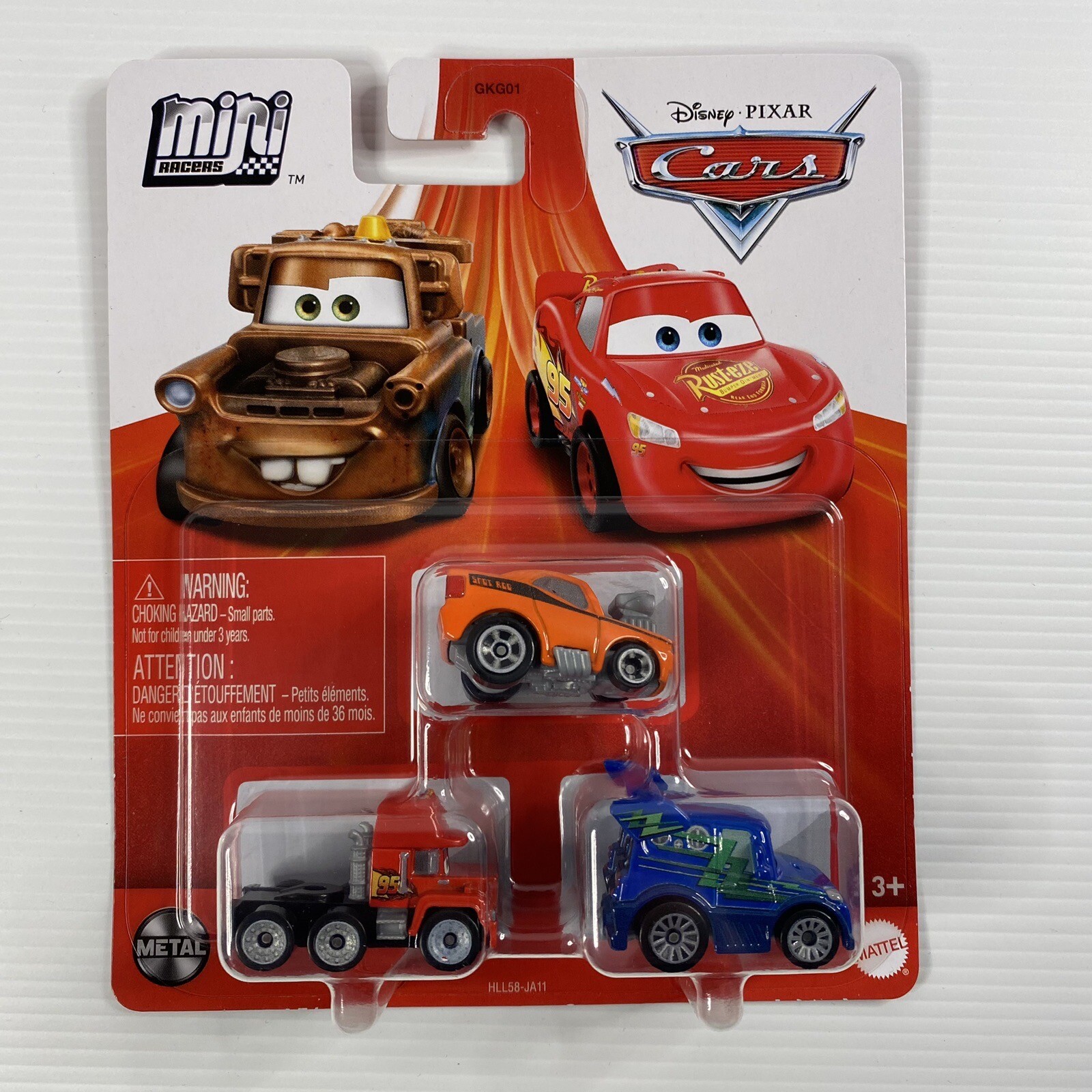 Disney Pixar Cars Mini Racers 3 Pack Rumbler Lightning McQueen Mater ...