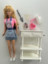 Vintage Mattel Sweet Treats Barbie Doll And Baking Accessories Set - 1998
