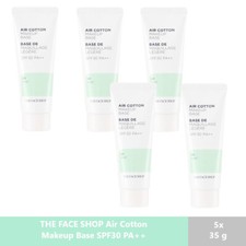 5 x THE FACE SHOP Air Cotton Makeup Base 35g/1.23 oz. SPF30 PA   1 Mint 