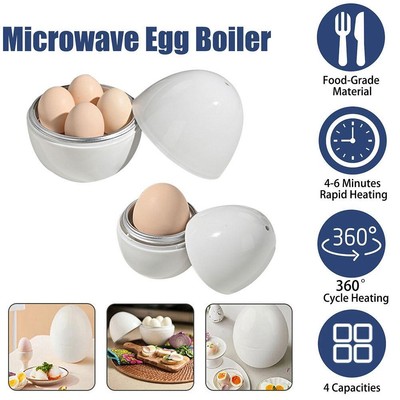 Microwave Egg Boiler Cooker 1/4Eggs Pod Detaches Shell Best Kitchen Tool X8I9