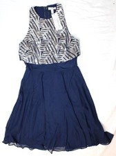 Speechless Juniors Short Dress With Sequin Bodice Navy/Silver Size 3 New NWT