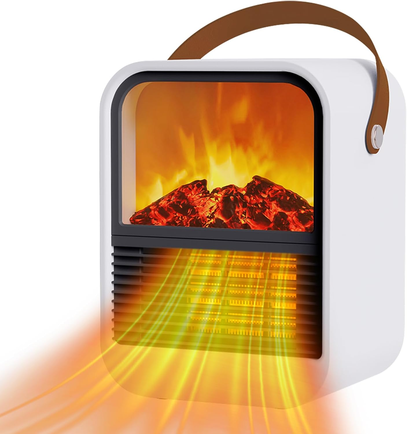 Portable Mini Small Electric Fireplace Heater,Small Room Space Heaters for Indoo