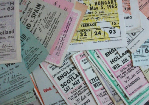 England Football Tickets & Stubs