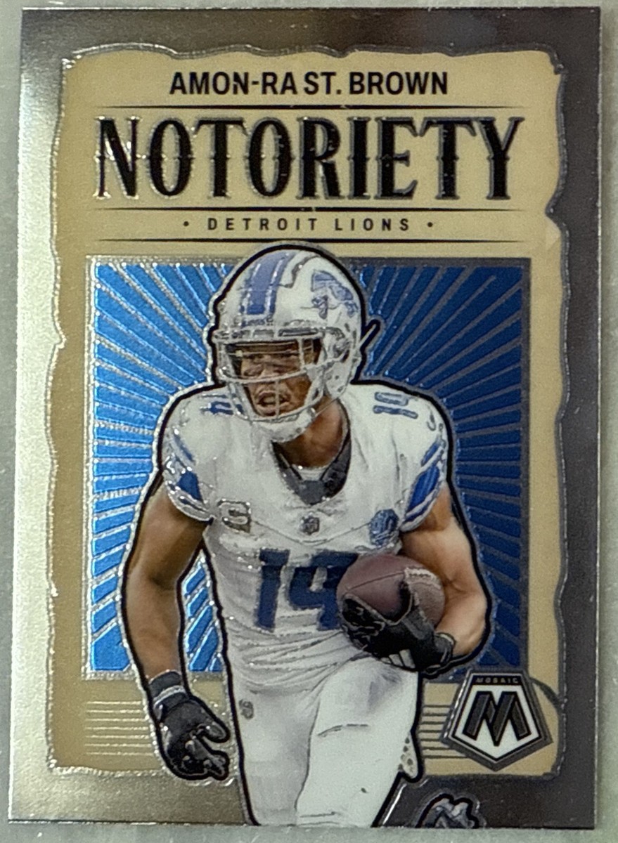 2024 Panini Mosaic Amon-Ra St. Brown Notoriety Insert Card- #12