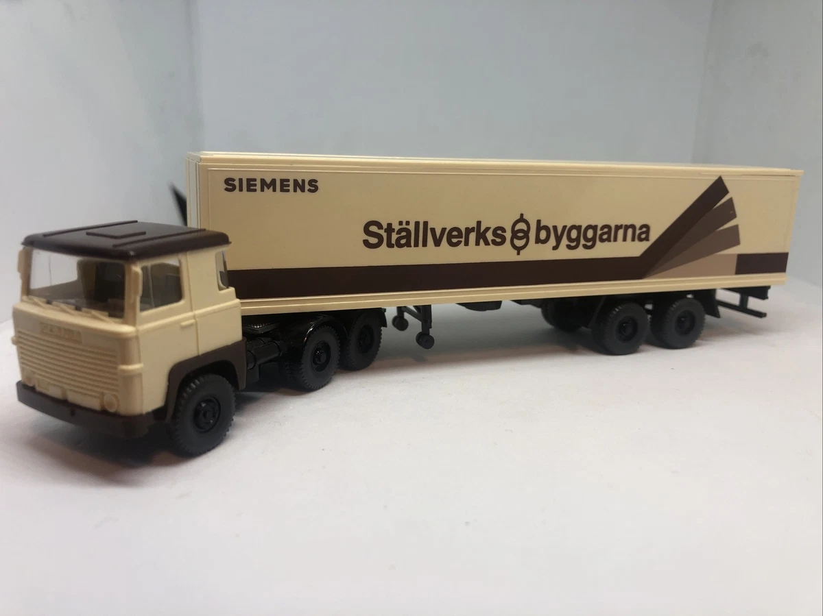 Wiking Modell 51 - Camion Semi-remorque Bâché Scania 1/87 + Boîte, Occasion