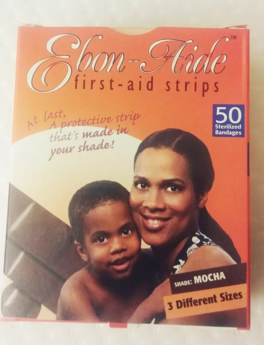 Ebon Aide First Aid Bandage Strips 50 Mocha Brown Shade