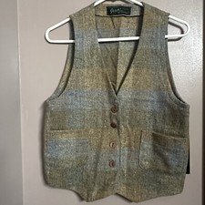 Irish Tweed Wool Vest Waist Coat Handmade Jeans Of Donegal Sm