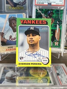 2024 Topps Heritage Real One Auto #ROA-EP Everson Pereira RC SP *MINT*