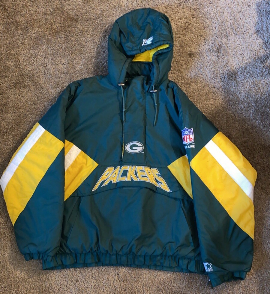 Vintage Green Bay Packers Starter Jacket NFL Proline XL Coat in Great Condition