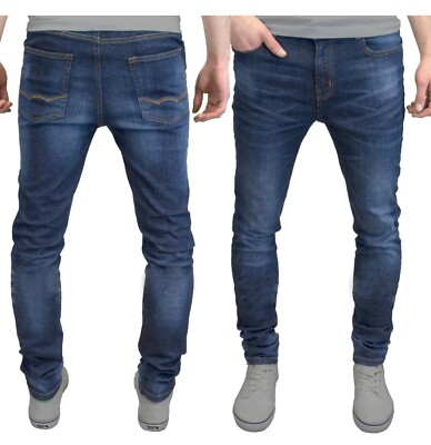 Mens Slim Fit Jeans Stretch Denim Pants Slim Skinny Casual Designer Jeans