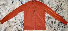 LORO PIANA WOMEN ITALY 100 VIRGIN WOOL BROWN CARDIGAN SIZE 46 NEW
