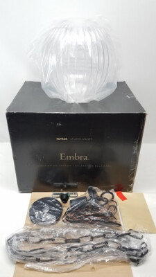 Kohler 32258-PE01-BLL Embra by Studio McGee 10'' One Light Pendant Matte Black