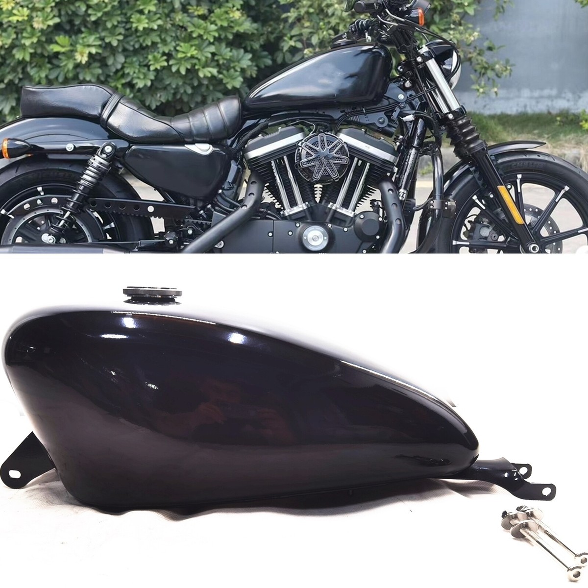 Harley Davidson ブラック　ガソリンタンク For Harley Sportster 2007-2022 2009 XL1200 883N X48