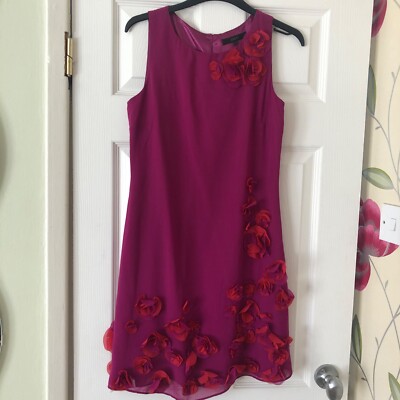 open lace back dress Find Your Coast Pink Palms Casual Racerback Dress L main image 0