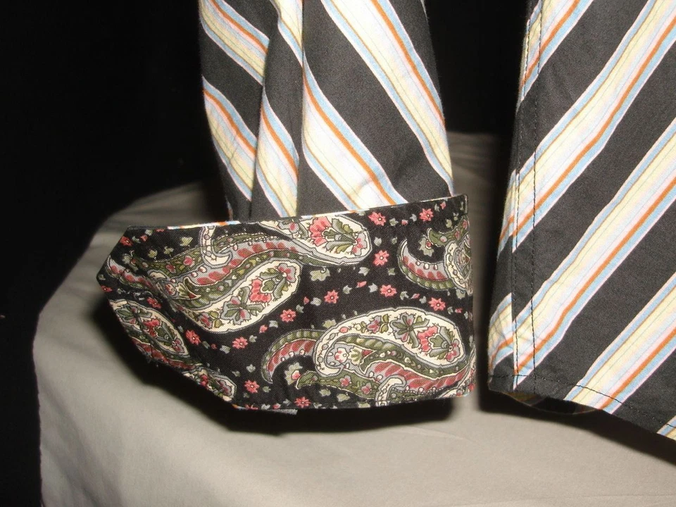 Camisa Elements by Arnold Zimberg Multicolor Rayas Contraste Puño L/S Talla M Foto 2 de 4