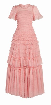Bridesmaid/Sister Of The Bride Pink Dress Needle And Thread Gown Size 2 |  eBay
