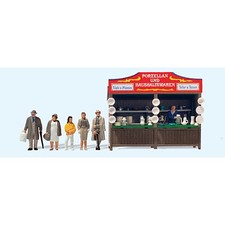 Preiser Figuren 24693 Marktbude Porzellan 1:87 für Modellbahn  Anlage NEU OVP